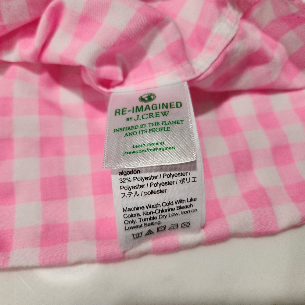 Boys size 12 Crewcuts Gingham Collared Shirt - Picture 5 of 5